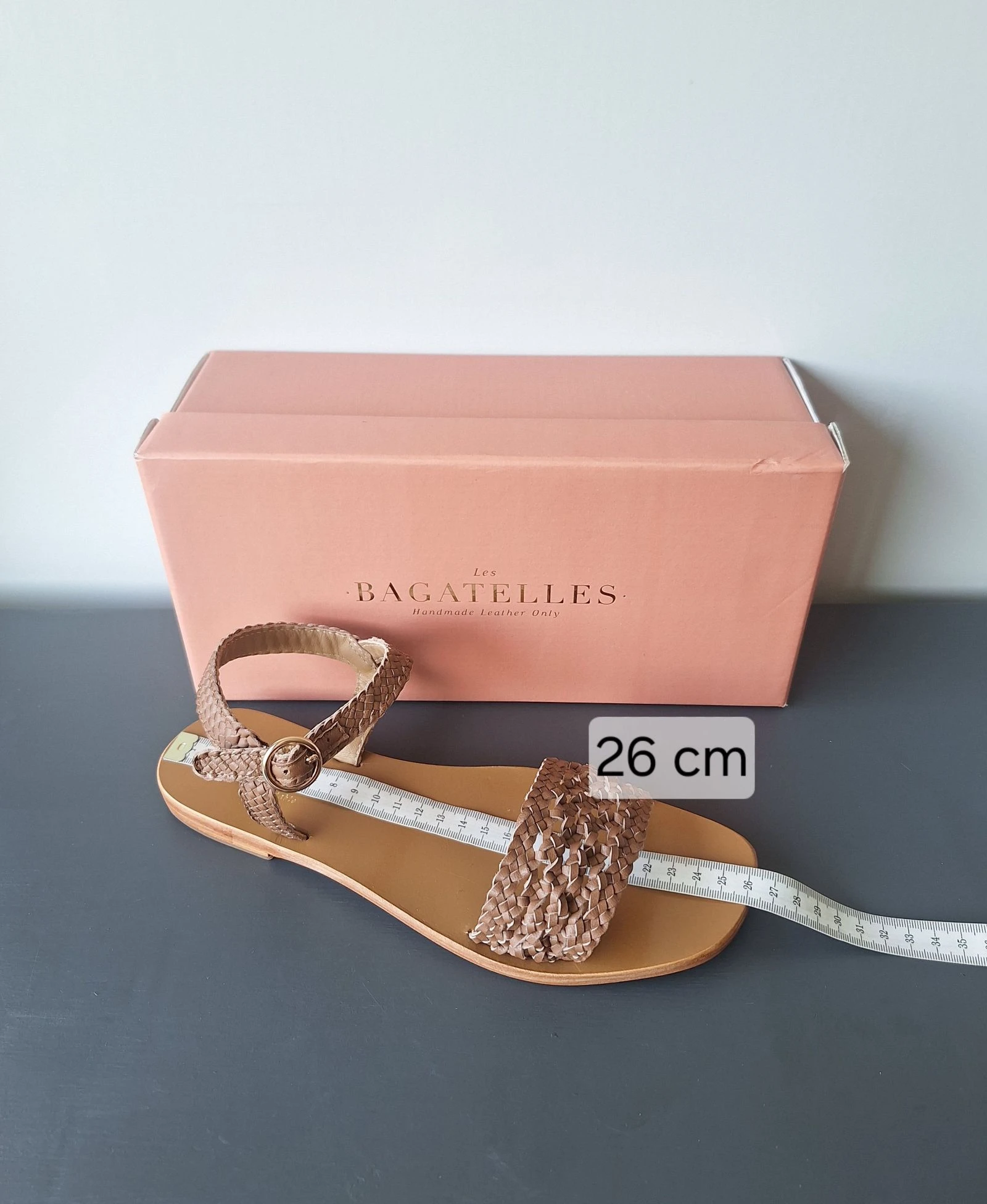 Les Bagatelles brown braided leather sandals 40 – photo 5